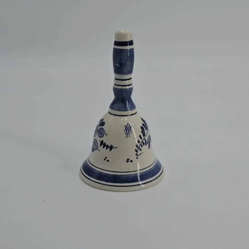 Delft Blue Holland Pottery Table Bell Floral